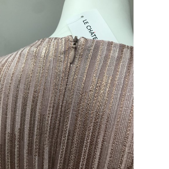 Le Chateau  Champagne Blush Rose Gold Bodycon  Wrap Formal cocktail dress - Picture 4 of 4